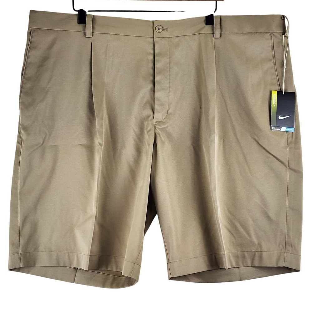 Nike Golf Tour Performance Pleated Shorts Mens 44‎ Khaki Tan 509180-235 Standard